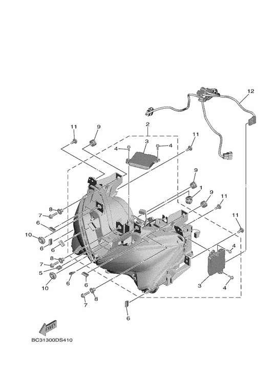 Yamaha BV1-84300-00 Headlight Assy — shown on the Headlight parts diagram