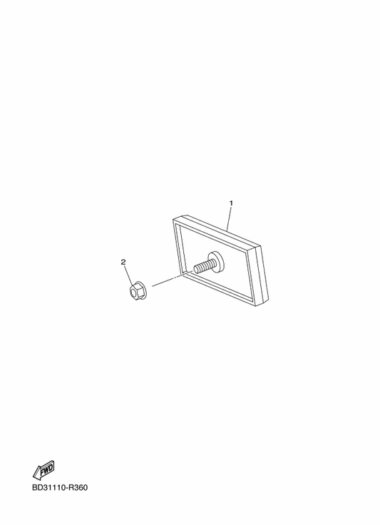 Yamaha BYS-H5130-00 Rear Reflector Assy — shown on the Electrical 2 parts diagram