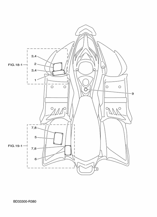 Yamaha BD3-F415E-50 Label, Caution — shown on the Emblem & Label 1 parts diagram