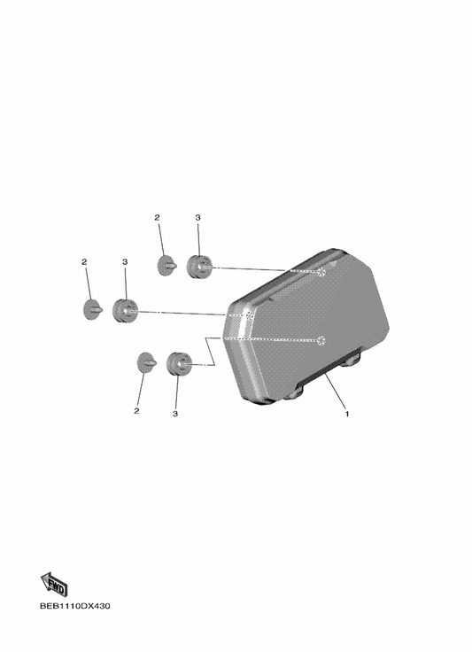 Yamaha BEB-83500-30 Meter Assy — shown on the Meter parts diagram