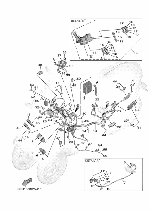 Yamaha 2GS-H1960-01 Rectifier & Regulator Assy — shown on the Electrical 1 parts diagram