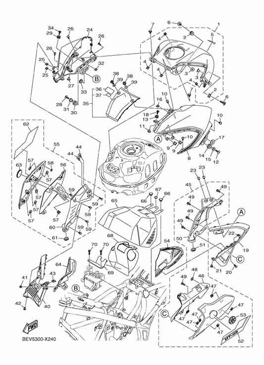 Yamaha 26P-21568-11 . Label, Warning — shown on the Fuel Tank 2 parts diagram