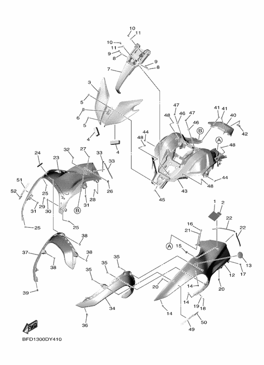 Yamaha 90387-06302 Collar — shown on the Cowling 2 parts diagram