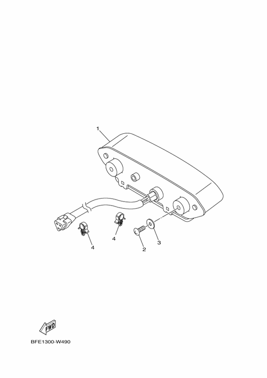 Yamaha BAR-84710-00 Taillight Unit Assy — shown on the Taillight parts diagram