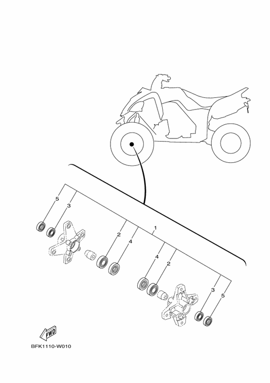 Yamaha 1PE-WB024-00 Wheel Bearing Kit — shown on the Maintenance Parts Kit parts diagram