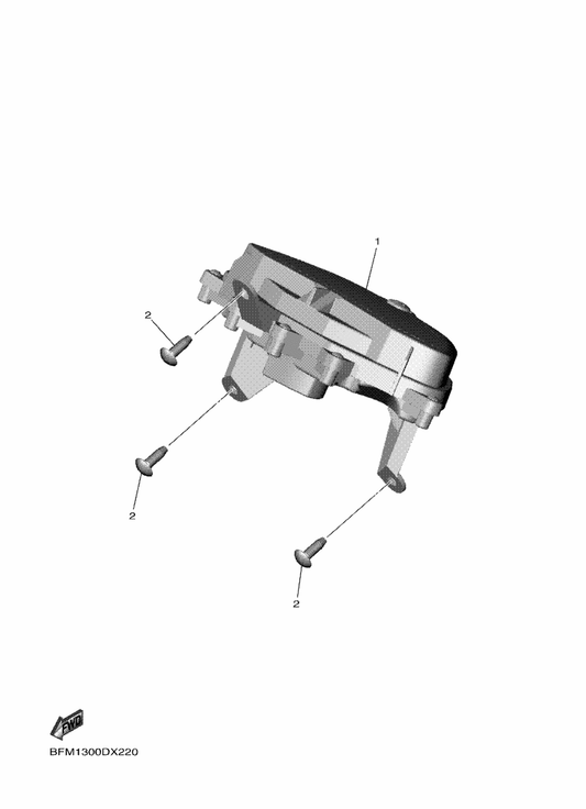 Yamaha BFM-H3500-50 Meter Assy — shown on the Meter parts diagram