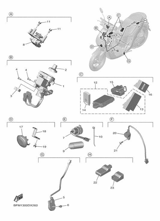 Yamaha BFM-H6560-02 . Vehicle Control Unit Assy. — shown on the Electrical 1 parts diagram