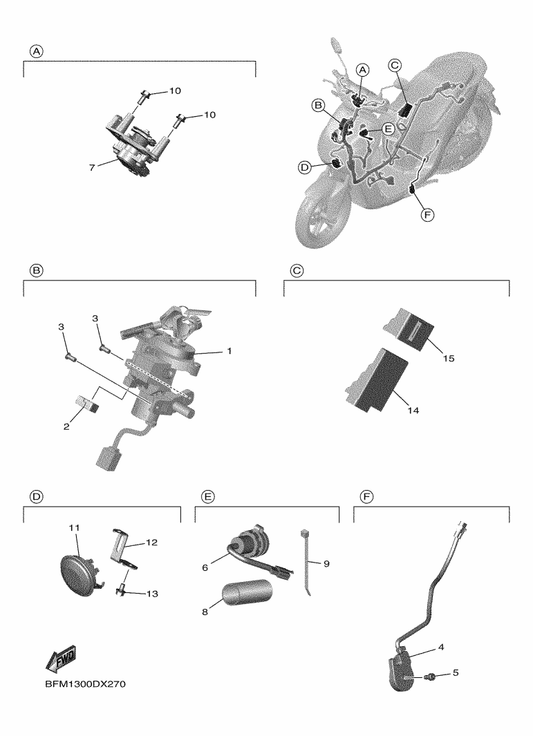 Yamaha BFM-H6560-14 Vehicle Control Unit Assy. — shown on the Electrical 1 parts diagram