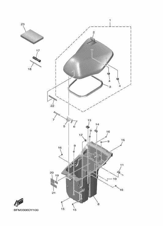 Yamaha BFM-F8199-G1 Manual,Owner'S — shown on the Seat parts diagram