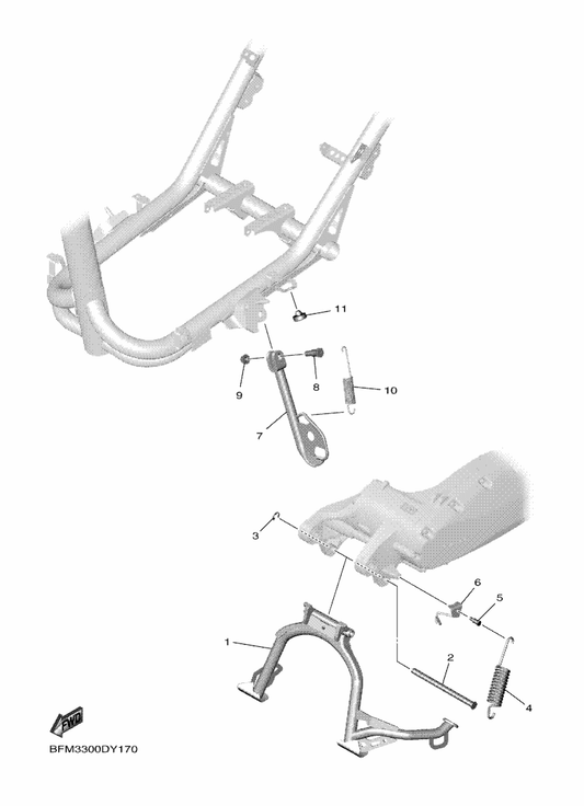 Yamaha BFM-F7111-10 Stand, Main — shown on the Stand parts diagram
