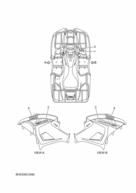 Yamaha D29-F1782-00 Emblem 2 — shown on the Graphics parts diagram