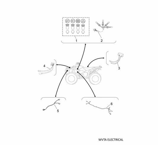 Yamaha YME-FDSHL-10 Check Lights Harness — shown on the WVTA Electrical parts diagram