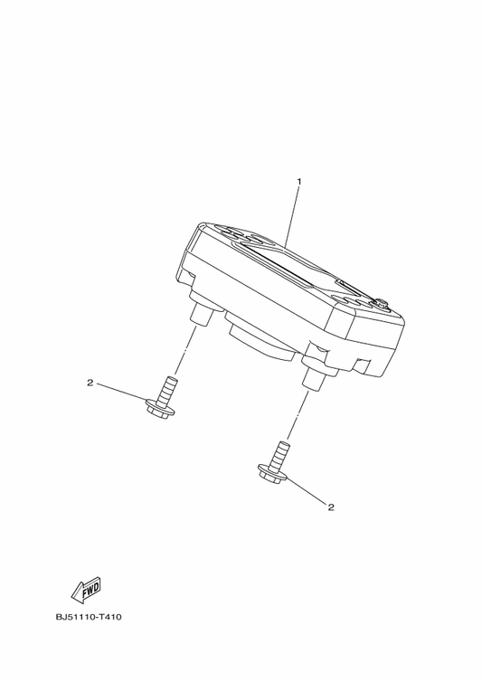 Yamaha D29-83500-00 Meter Assy — shown on the Meter parts diagram