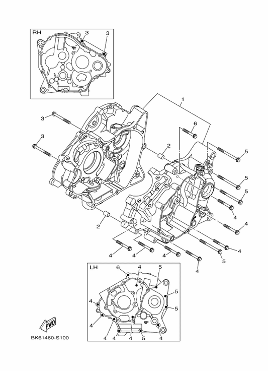 Yamaha BGV-E5150-00 Crankcase Assy — shown on the Crankcase parts diagram