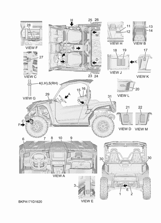 Yamaha B4J-F4162-10 Emblem 2 — shown on the Emblem & Label 1 parts diagram