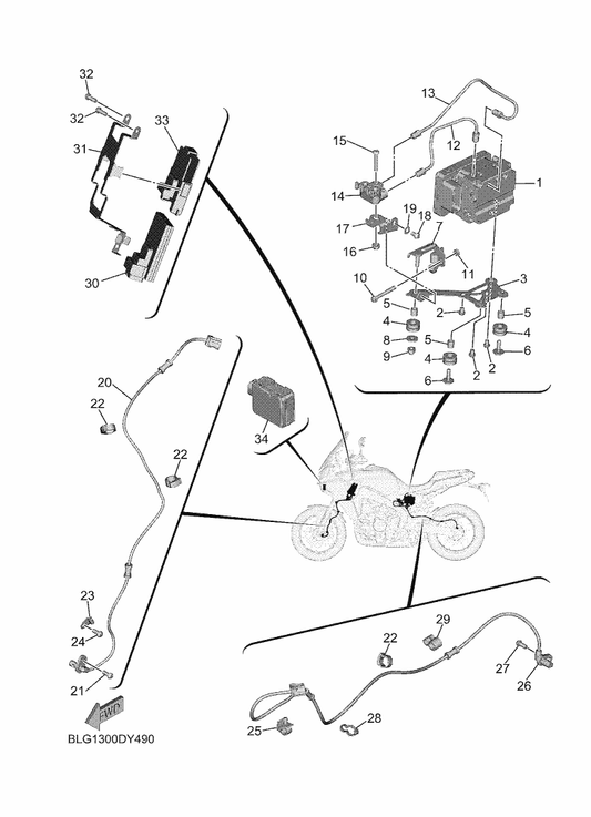 Yamaha 90111-06204 Bolt, Hexagon Socket Button — shown on the Electrical 3 parts diagram