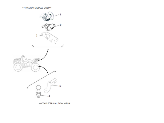 Yamaha YME-FB137-00 Atv700 Bracket For 13 And 3 Pole Socket — shown on the Wvta Electrical, Tow Hitch parts diagram