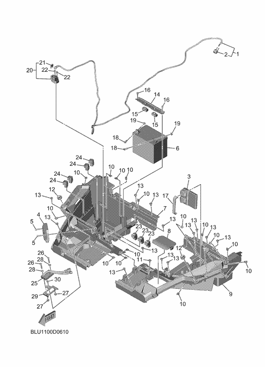 Yamaha 3C3-24741-00 Pad, Seat — shown on the Electrical 2 parts diagram