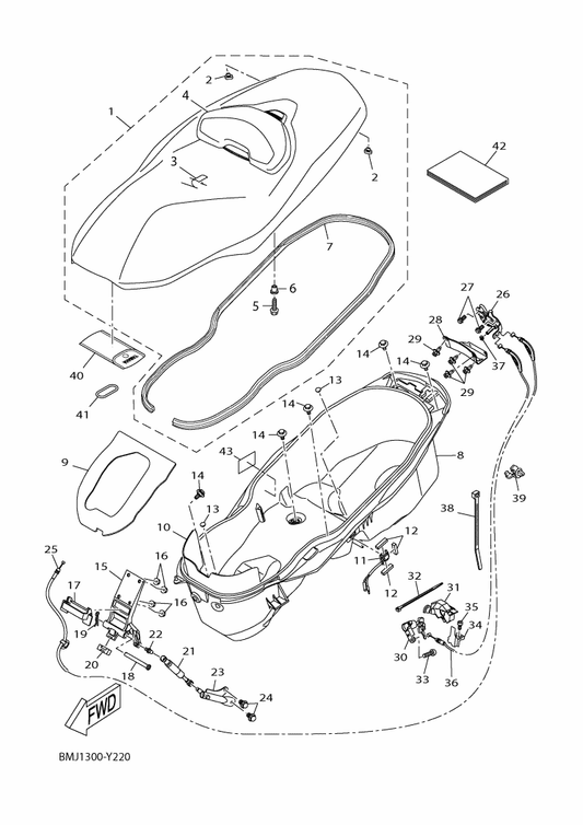 Yamaha BMJ-F8199-EA Manual,Owner'S — shown on the Seat parts diagram