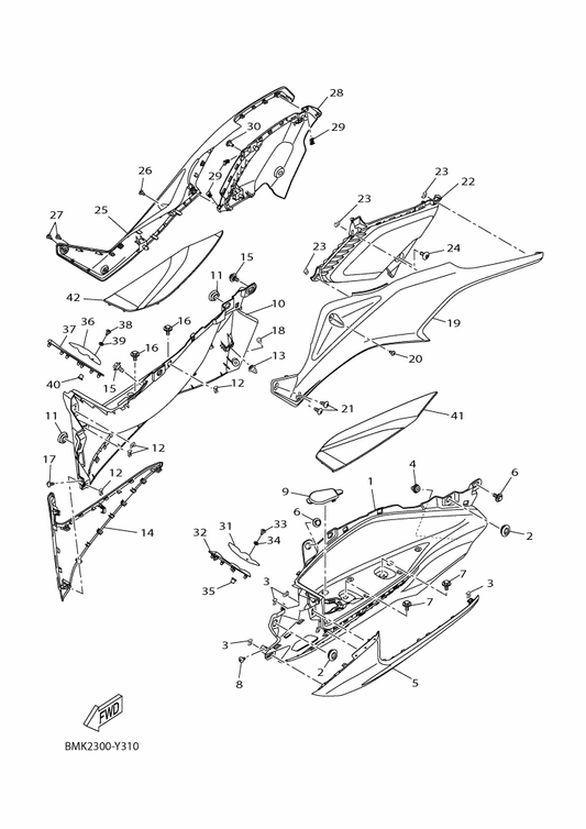 Yamaha 90111-05X19 Bolt, Hexagon Socket Button — shown on the Stand & Footrest 2 parts diagram