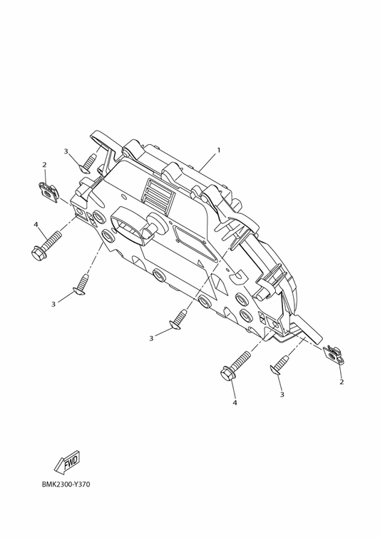 Yamaha BMJ-H3220-11 Connected Meter Assy. — shown on the Meter parts diagram