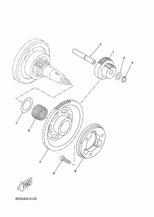 Yamaha 90110-06X94 Bolt, Hexagon Socket Head — shown on the Starter Clutch parts diagram