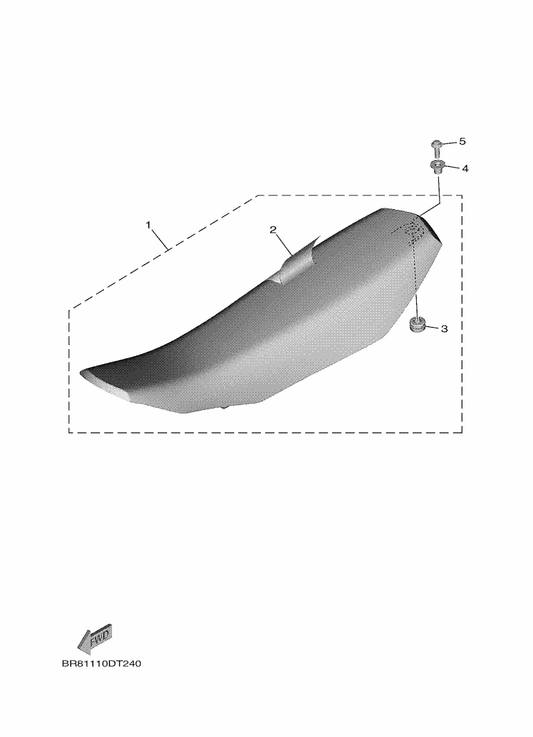 Yamaha BR8-24710-01 Single Seat Assy — shown on the Seat parts diagram