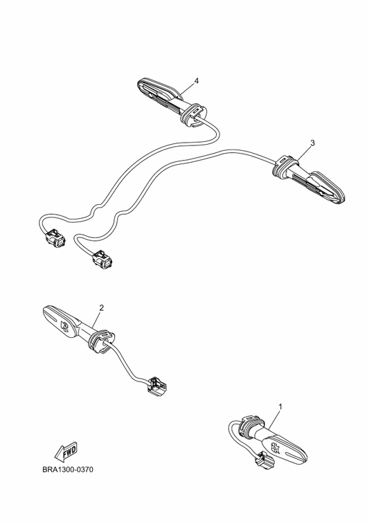 Yamaha BEA-H330A-01 Flasher Light Assy A — shown on the Flasher Light parts diagram