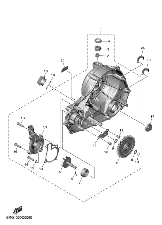 Yamaha BRA-E2420-00 Water Pump Assy — shown on the Water Pump parts diagram