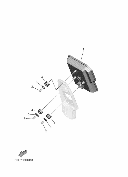 Yamaha BRL-H3500-11 Meter Assy — shown on the Meter parts diagram