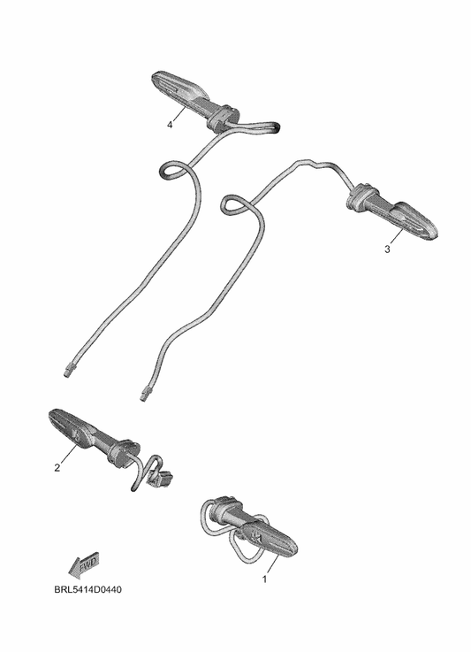 Yamaha BAG-H330C-00 Flasher Light Assy C — shown on the Flasher Light parts diagram