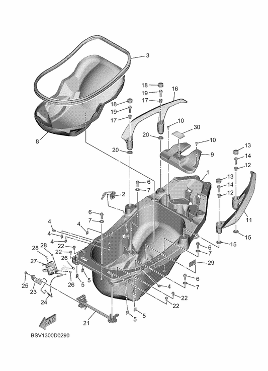 Yamaha BBW-2474W-00-P0 Assist,Grip 2 — shown on the Seat 2 parts diagram