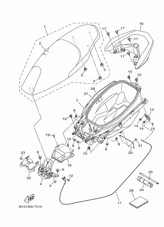 Yamaha BV3-F8199-E0 Manual,Owner'S — shown on the Seat parts diagram