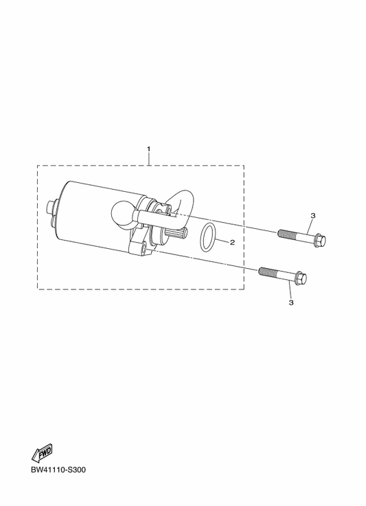 Yamaha BW4-H1168-00 . O-Ring — shown on the Starting Motor parts diagram