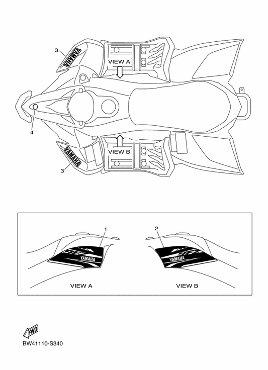 Yamaha BW4-F137N-00 Graphic 1 — shown on the Graphics parts diagram