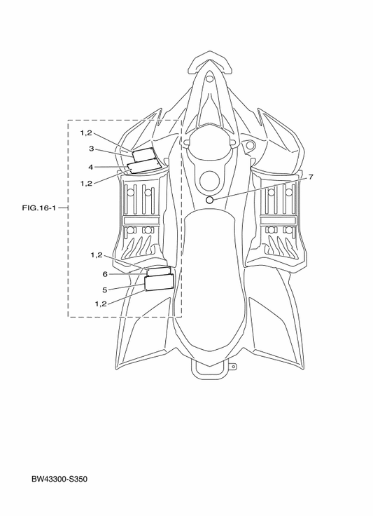 Yamaha BW4-F816M-N0 . Label, Warning Tire & Load — shown on the Emblem & Label 1 parts diagram
