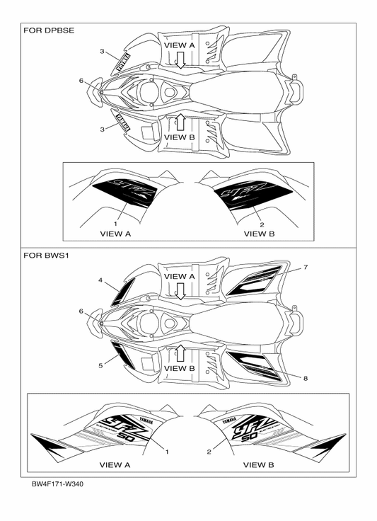 Yamaha BW4-F137N-20 Graphic 1 — shown on the Graphics parts diagram