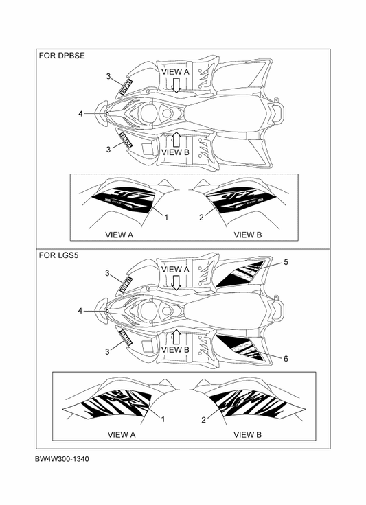 Yamaha BW4-F137N-60 Graphic 1 — shown on the Graphics parts diagram