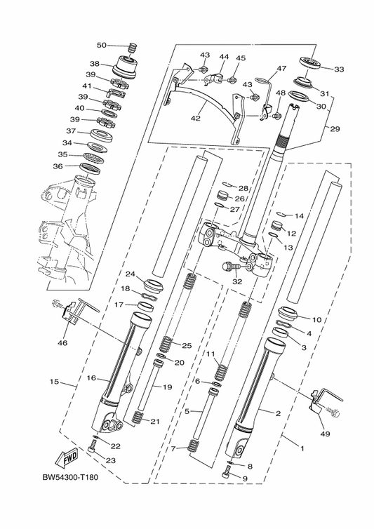 Yamaha 2JG-F3157-00 . . Ring, Piston — shown on the Steering parts diagram