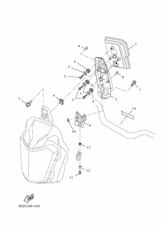 Yamaha BXD-H3500-11 Meter Assy — shown on the Meter parts diagram