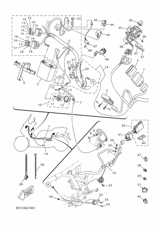 Yamaha BL1-H276E-00 Knob Comp. — shown on the Electrical 1 parts diagram