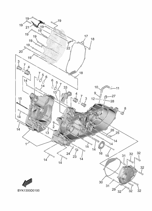 Yamaha 2PV-E5113-00 Plate — shown on the Crankcase parts diagram