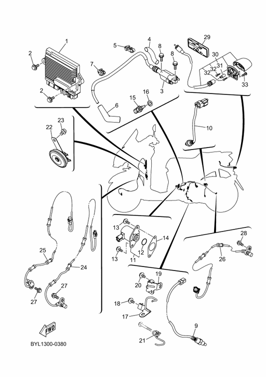 Yamaha BLV-H2370-00 Plug Cap Assy — shown on the Electrical 2 parts diagram