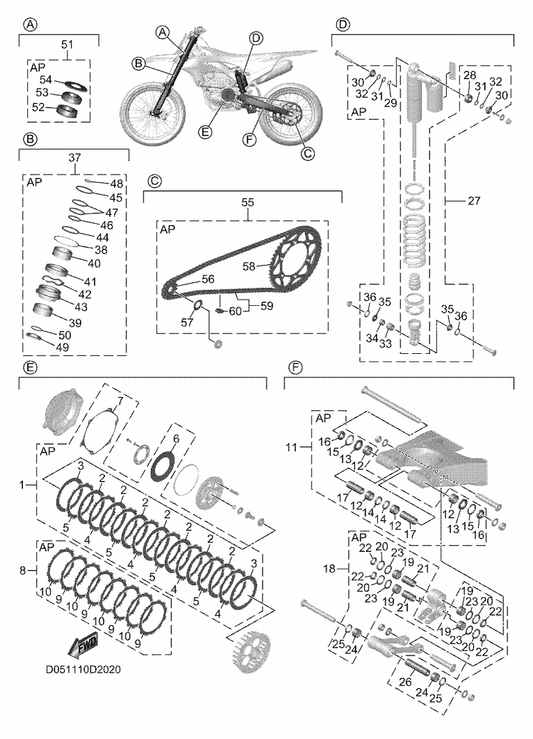 Yamaha 94682-60001 . . Joint, Chain(Did520Dms G Rj) — shown on the Maintenance Parts Kit parts diagram