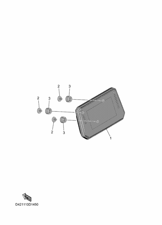 Yamaha D42-83220-00 Connected Meter Assy. — shown on the Meter parts diagram