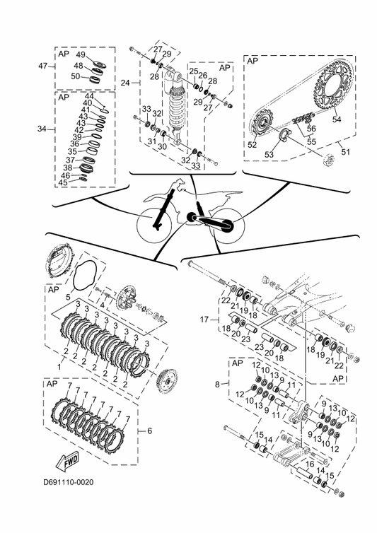 Yamaha 90387-18004 . Collar — shown on the Maintenance Parts Kit parts diagram