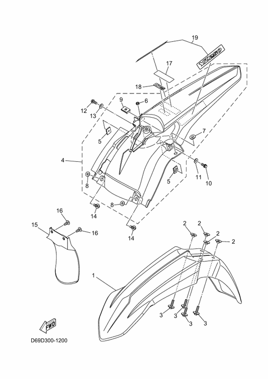Yamaha 90176-06022 . Nut, Cap — shown on the Fender parts diagram