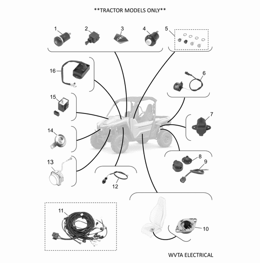 Yamaha QDY-CAG11-90 Cdi Wolverine Ta 40 Km/H — shown on the Wvta Electrical parts diagram