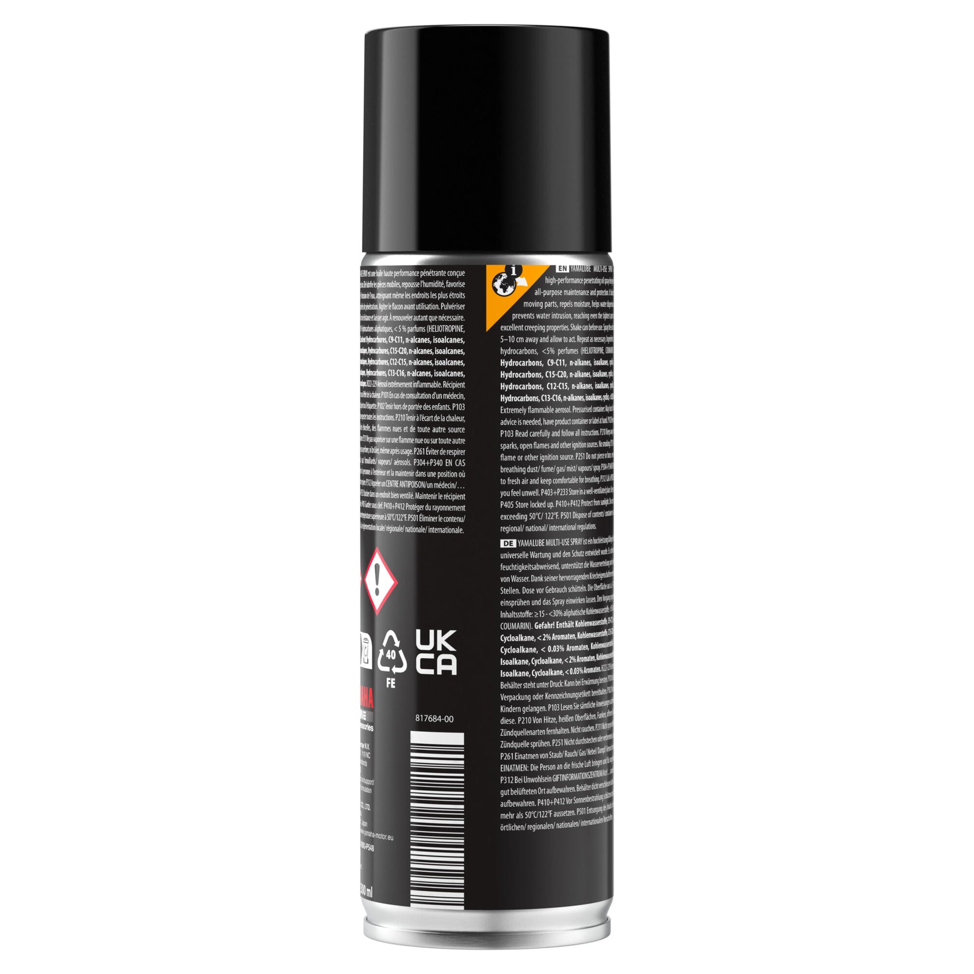 Yamalube Multi-Use Spray rear view
