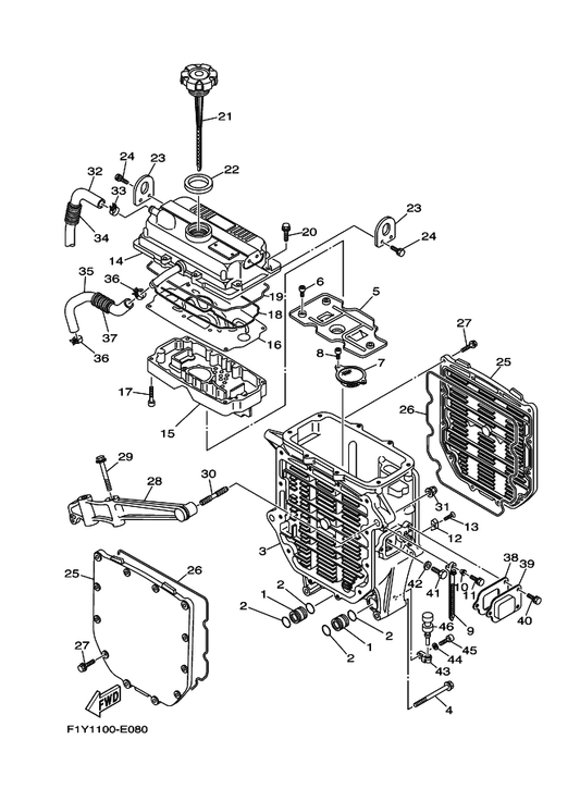 Yamaha 91317-05035 Bolt — shown on the Oil Cooler parts diagram